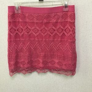 Pink American Eagle Lace Skirt